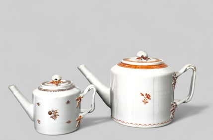 Late 18th Century Chinese Export Teapot & Creamer
