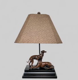Frederick Cooper Bronzed Greyhound Table Lamp