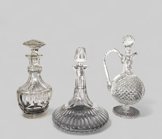 19th Century Glass Wint Carafe & Decanters