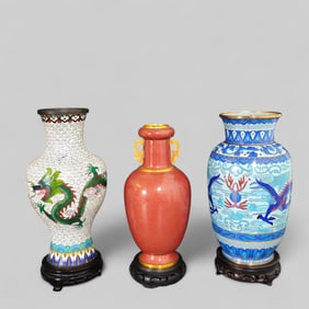 Assembled Chinese Cloisonne Vases