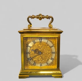 Imhof Gilt Brass Swiss Shelf Clock