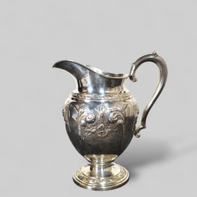 Amston Sterling Hand Chased Water Pitcher, #1003