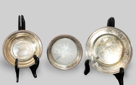 Assembled Sterling Silver Dishes & Bowl