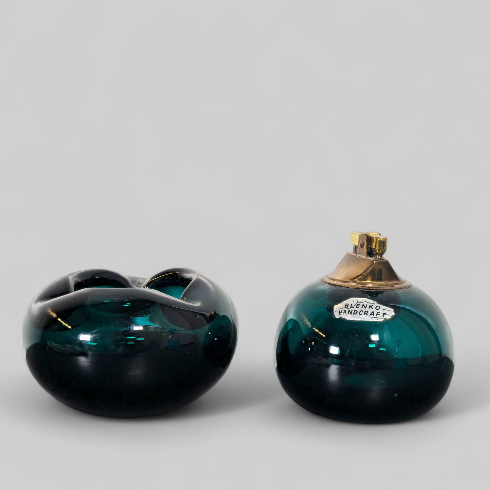Blenko Glass Co. Ashtray & Lighter Set (1 of 8)