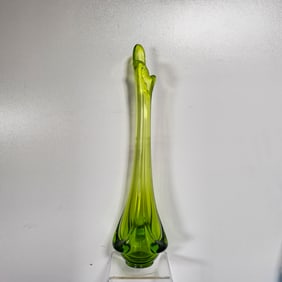 Green MCM Swung Glass Vase