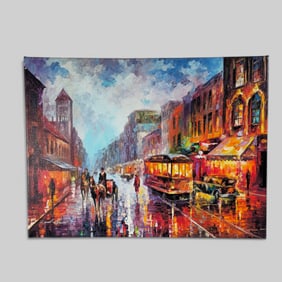Leonid Afremov (1955-2019) (Russia) Giclee on Canvas "Los Angeles"