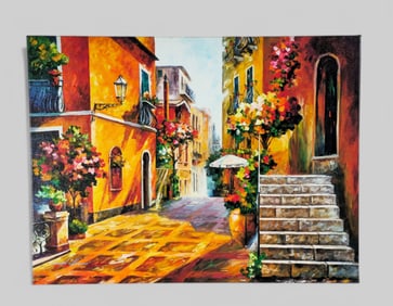 Leonid Afremov (1955-2019) (Russia) Giclee on Canvas "The Sun of Sicily"