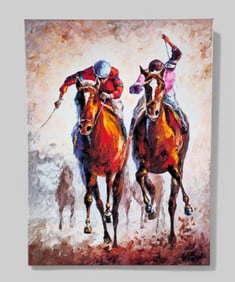 Leonid Afremov (1955-2019) (Russia) Giclee on Canvas "Contenders"