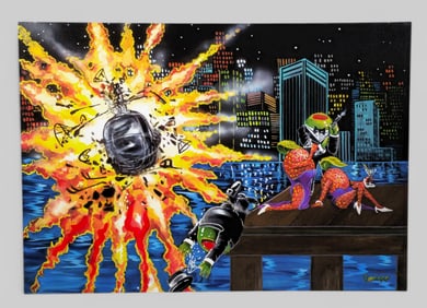 Michael Godard (B. 1958) (USA) Giclee on Canvas "Shaken Not Stirred" Artist Proof