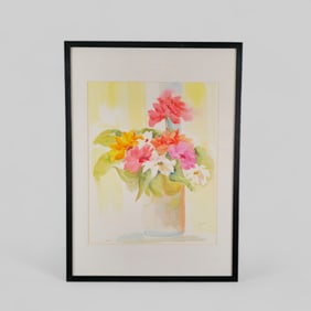 Tina Smith (B. 1958) (New Mexico) Lithograph on Paper Floral Still Life