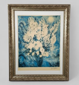 Marc Chagall (1887 - 1985) (France, NY) Lithograph on Paper  "Le Bouquet Enluminant Le Ceil"