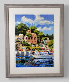 Hazel Soan (B. 1954) (United Kingdon) Serio lithograph on Woven Paper "Marina 8"