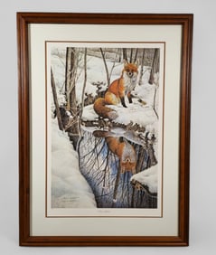 John A. Ruthven (1928 - 2020) (Cincinnati, OH) Print on Paper "Winter Reflection"
