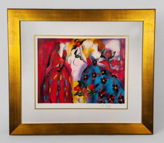 Linda Le Kniff (B. 1949) (France) Serigraph on Archival Paper "Parc Monceau"
