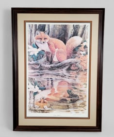 John A. Ruthven (1928 - 2020) (Cincinnati, OH) Lithograph on Paper "Spring Reflection"