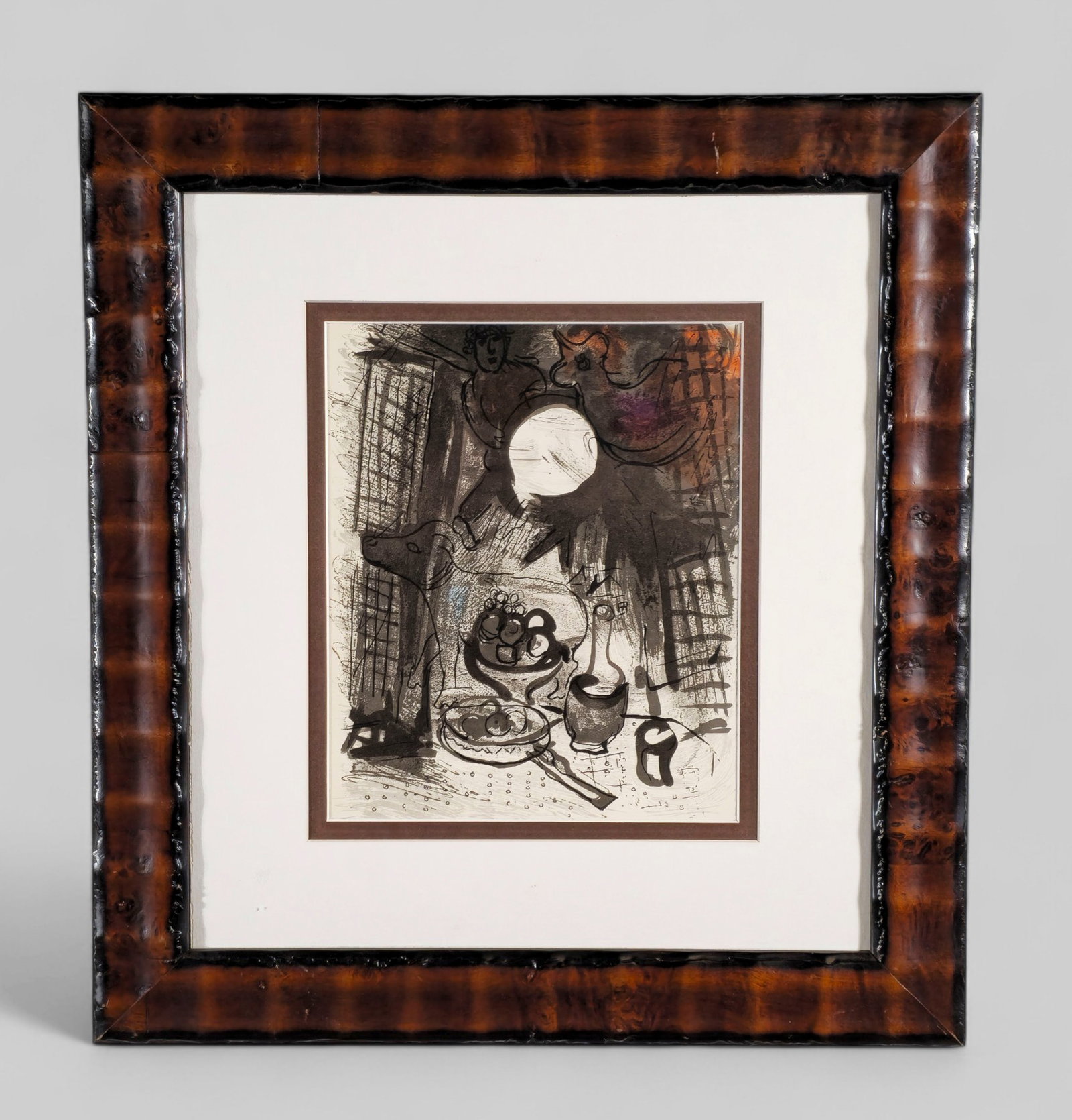 Marc Chagall (1887 - 1985) (France, NY) Lithograph on Paper  "Nature Morte Brune" (1 of 9)