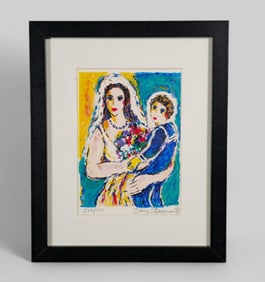 Zamy Steynovitz (1951 - 2000) (Poland) Serigraph on Paper "Mother"