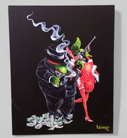 Michael Godard (B. 1958) (USA) Giclee on Canvas "Gangster Love"