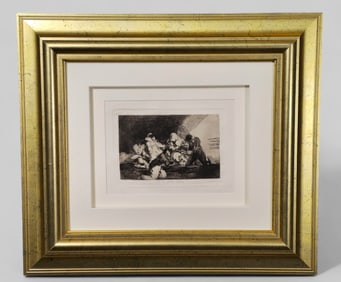 Francisco Goya (1746 - 1828) (Spain) Etching Dry point on Woven Paper "No se Puede Mirar"