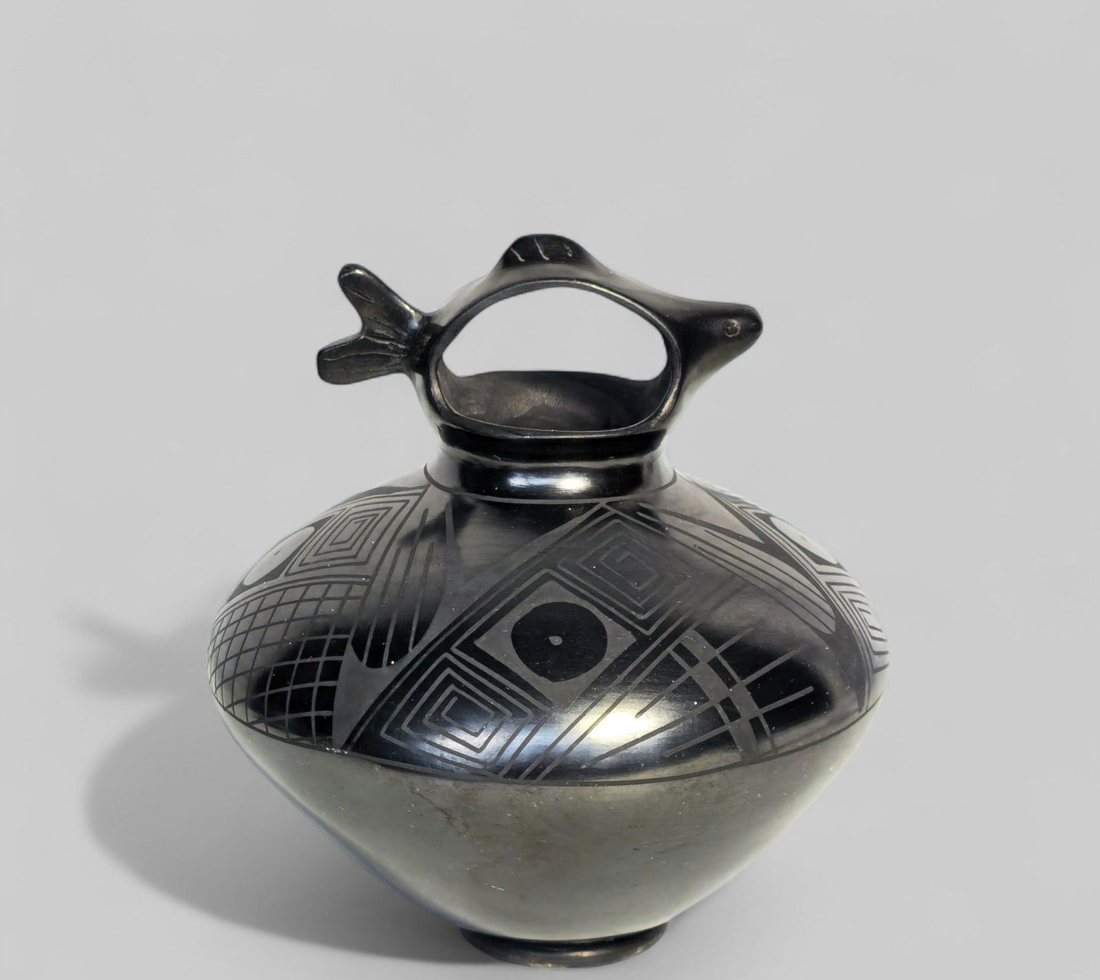 Mata Ortiz Black ware Pottery Vase by Paty Quezada (1 of 8)