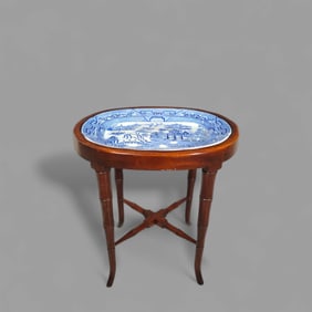 Staffordshire Blue Willow Tray Table