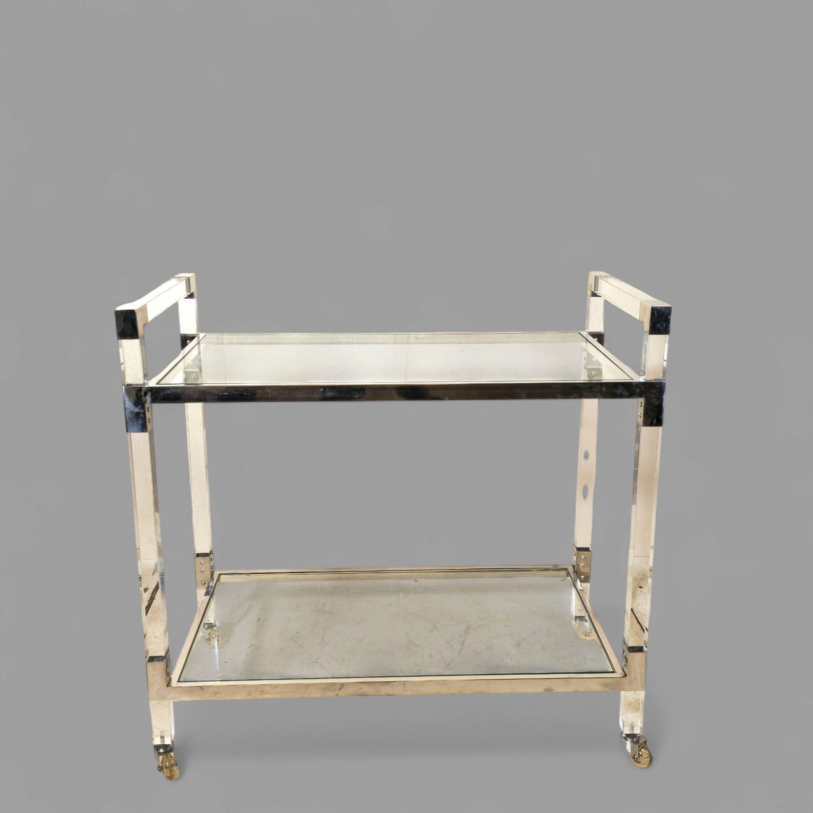 Frontgate Lucite & Chrome Serving Cart (1 of 5)