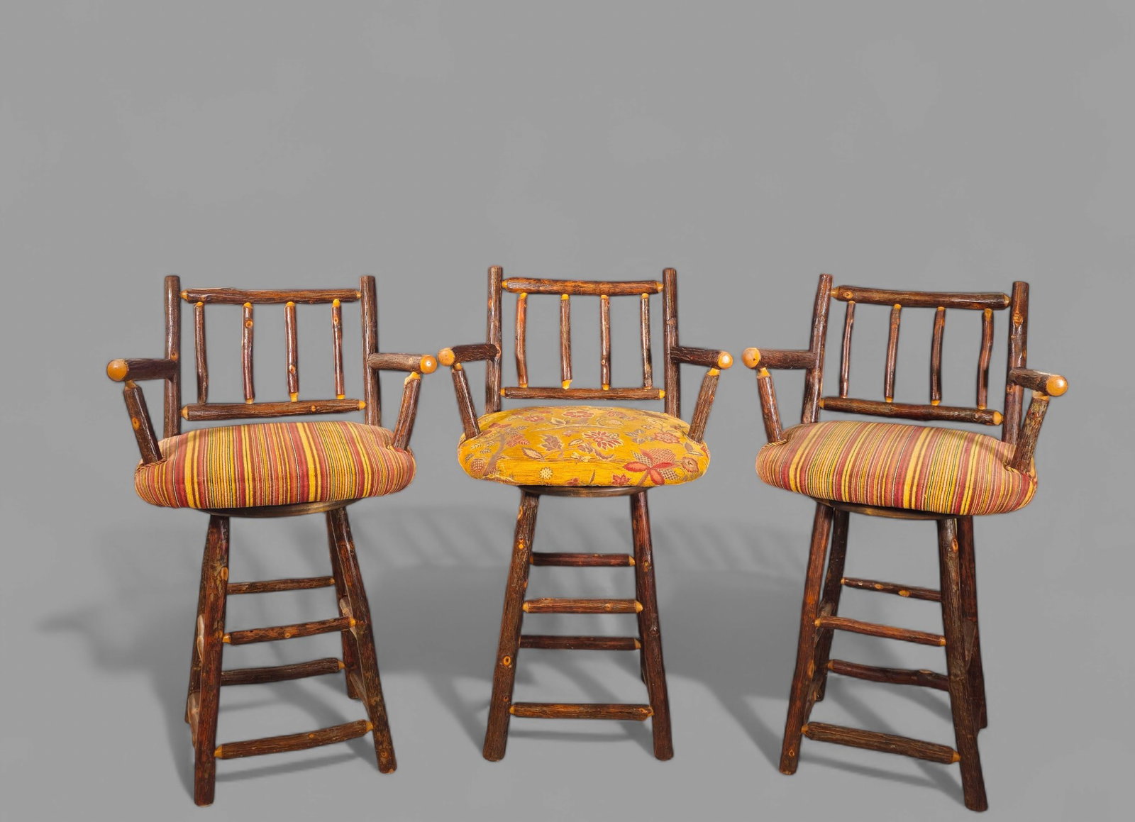 Old Hickory Furniture Swivel Bar Stools (1 of 8)