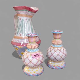 1995 MacKenzie Child's Picadilly Victoria & Richard Cannister Cookie Jar