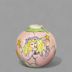 Susan & Russell Bolt Glazed Ceramic Vase