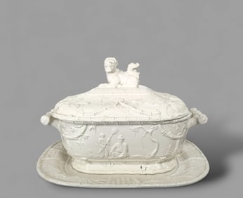 Italian Chinoiserie Tureen & Under Platter