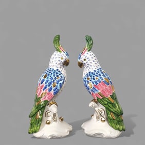 Chelsea Hourse Porcelain Vista Alegre Parrot Figurines