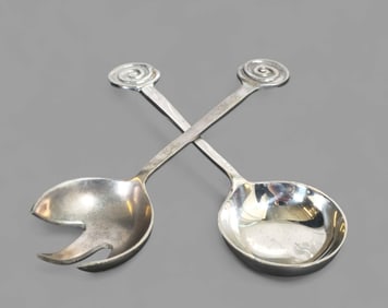 MCM Cast Aluminum Swirl Serving Set