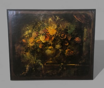19th Century Still Life of Flowers, Oil