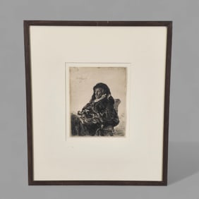 Rembrandt Harmenszoon Van Rijn (1606-1669) (Netherlands, Holland) Etching, Pupil of Rembrandts