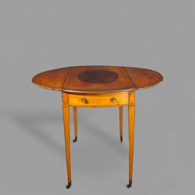 19th Century Mahogany Inlaid Pembrook Table