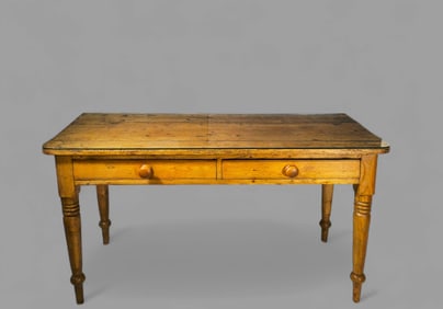 Pine Two Drawer Work Table