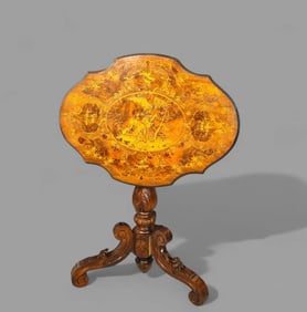 Continental Inlaid Tilt Top Table
