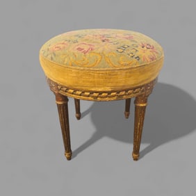 1920's Italian Needlepoint Footstool