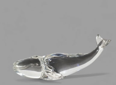 Baccarat French Crystal Whale Figurine