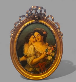 19th Century Oil of Beautiful Ladies