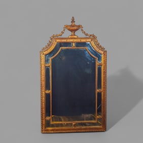 Gold Chippendale Style Flowering Urn Mirror
