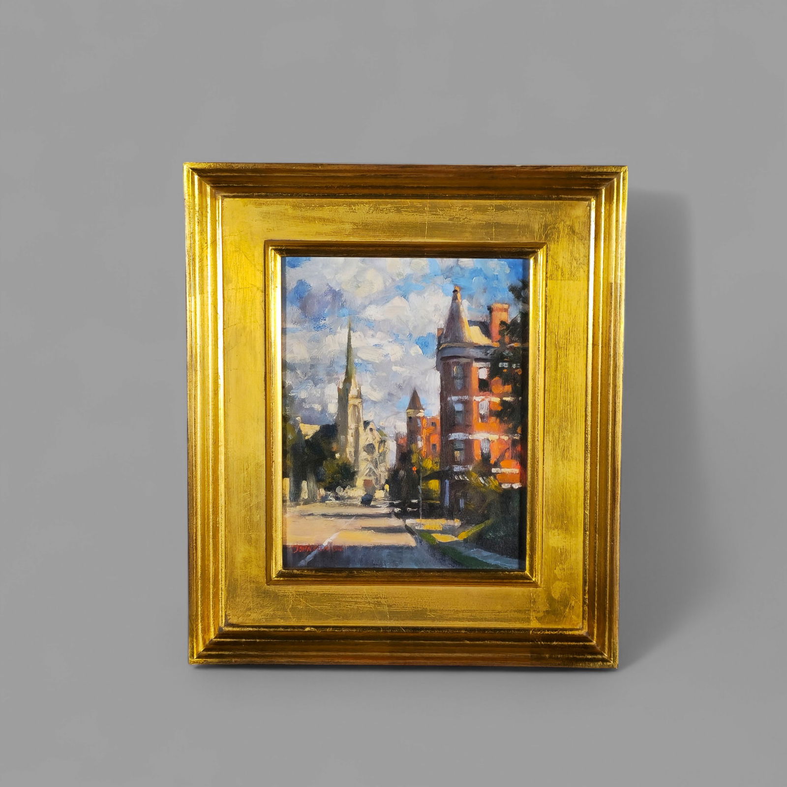 Ron Johnson (B. 1947) (N.C., Wisconsin) Oil DeSales Corner (1 of 10)