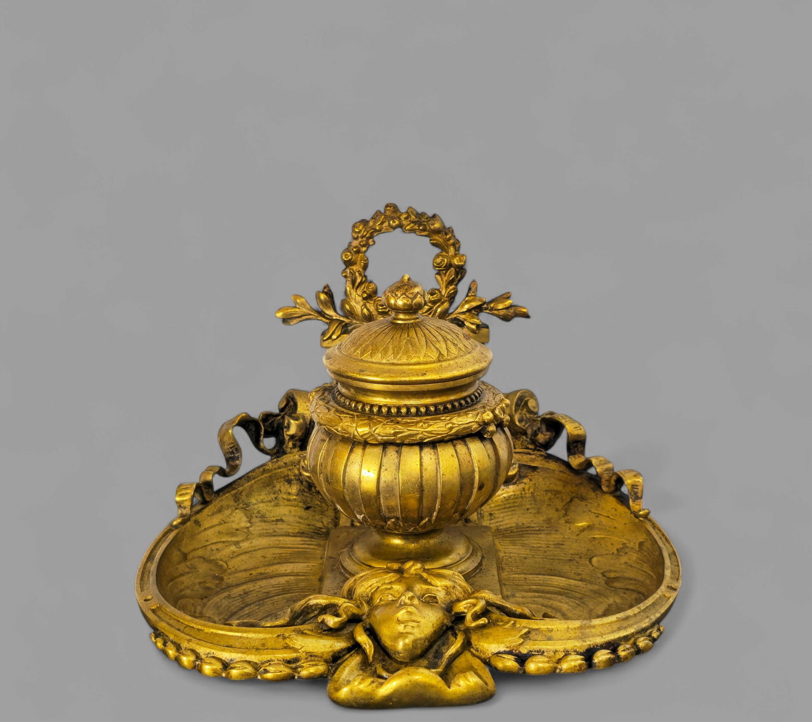 19th Century Gilt Bronze Inkwell (1 of 9)