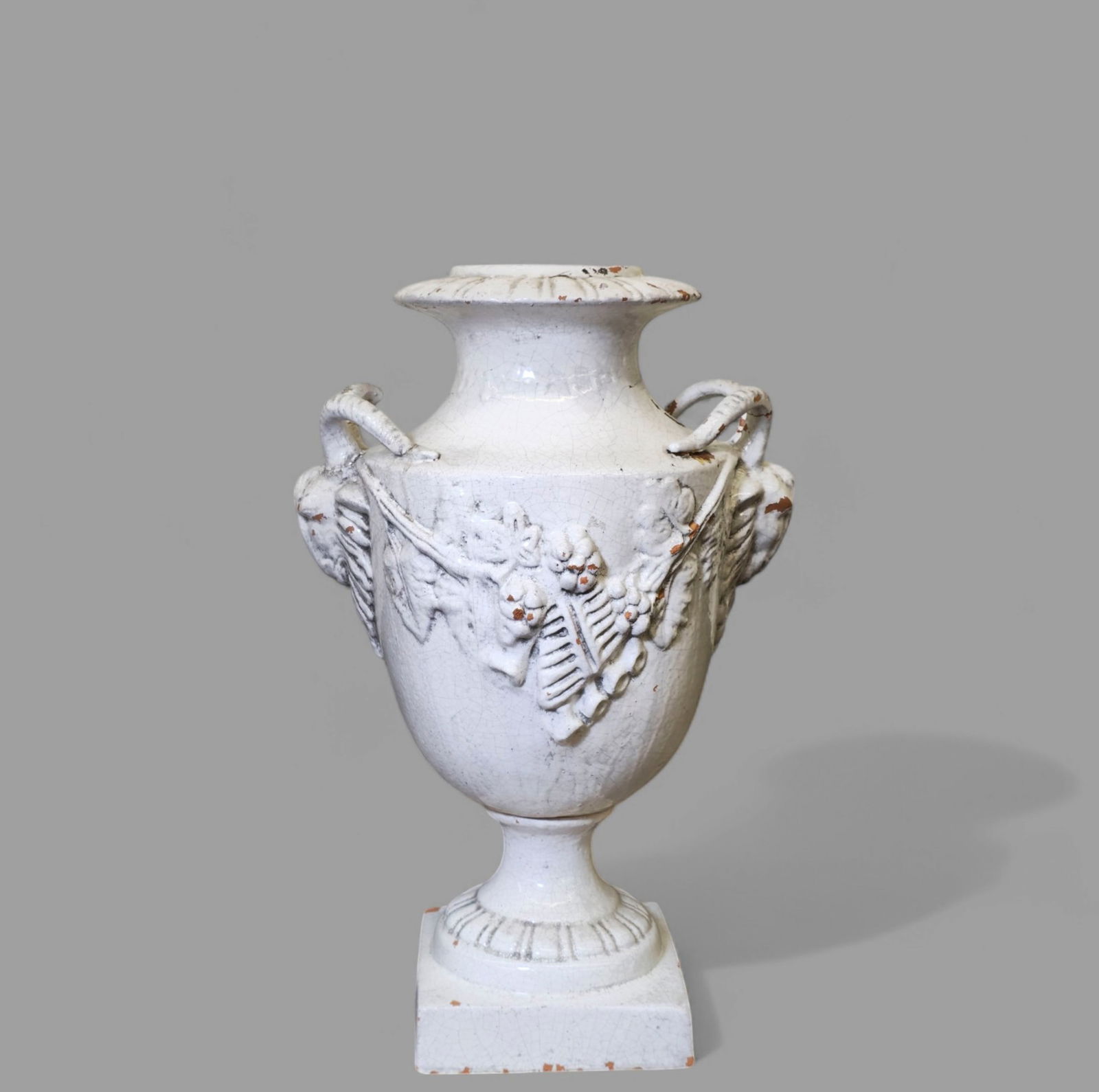 Italian Glazed Terracotta Ram Head Urn (1 of 12)