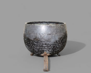 Copper Planter on Scrolled Iron Legs