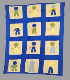 Antique Crosstiched Boy Quilt