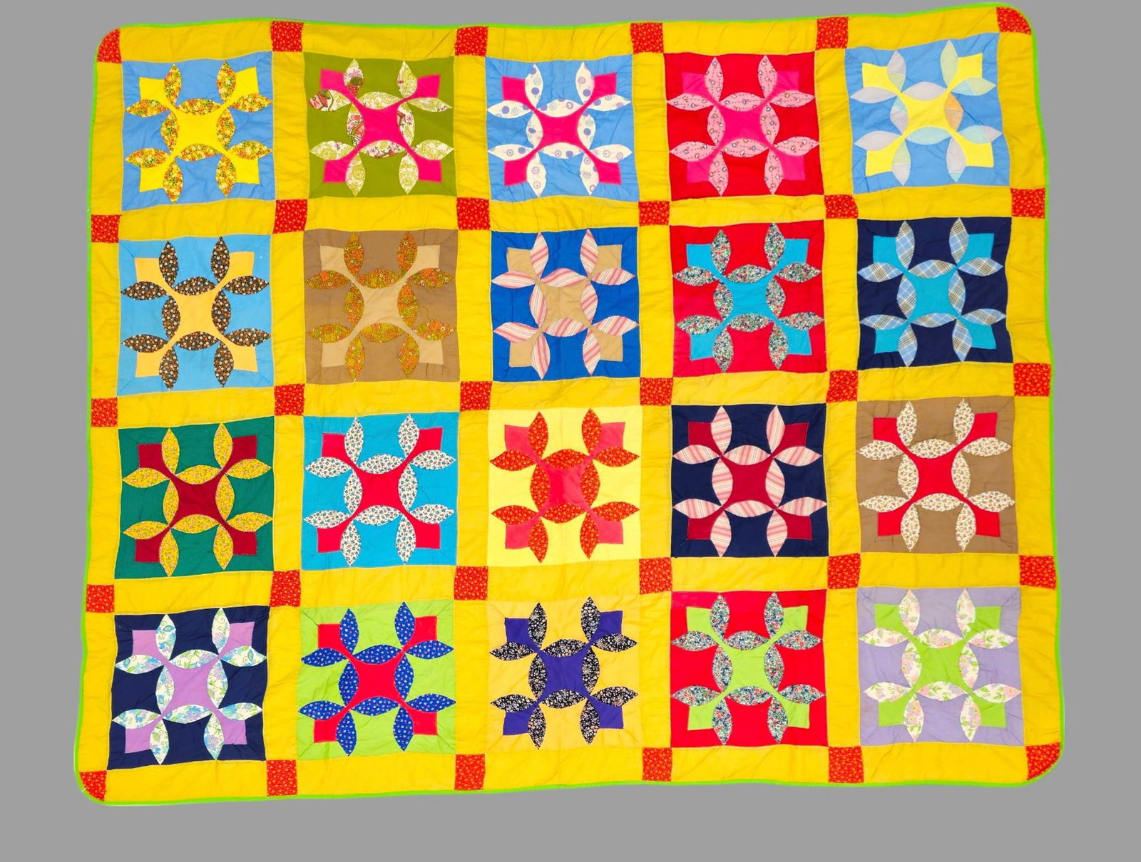 Patchwork Hand Sewn Quilt (1 of 8)