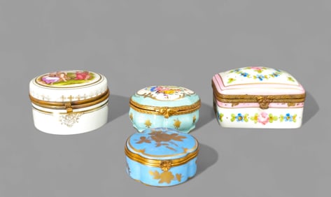 Assembled Sevre Porcelain Cosmetic Boxes Plus