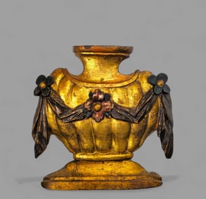 Palladio Gilt & Carved Wood Urn Wall Plaque