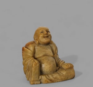 19th Century Chinese Hardstone Laughing Buddha